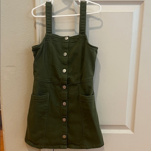 Nordstrom 8 Girls Green Khaki Dress - Picture 1 of 3